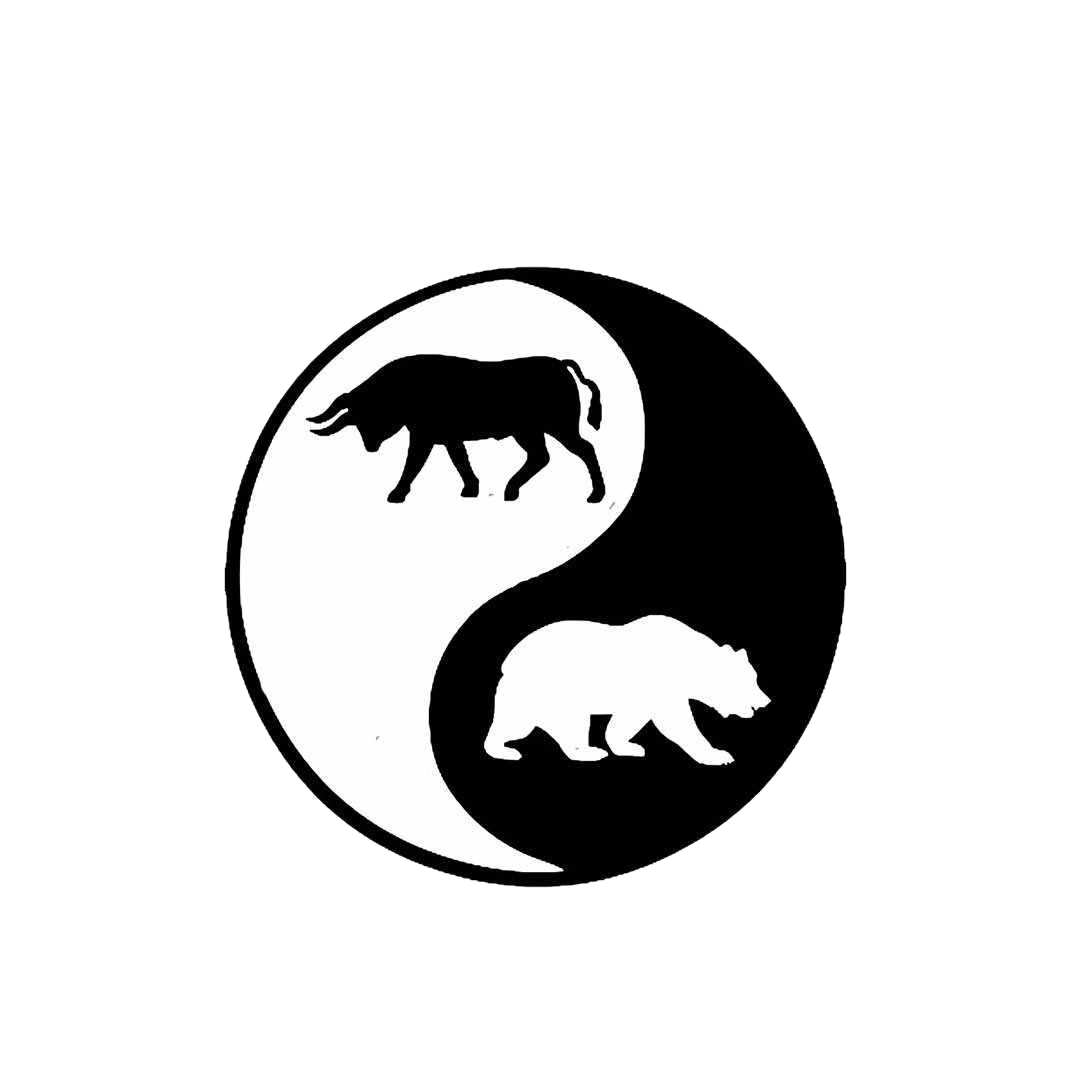 Bull and Bear Sticker